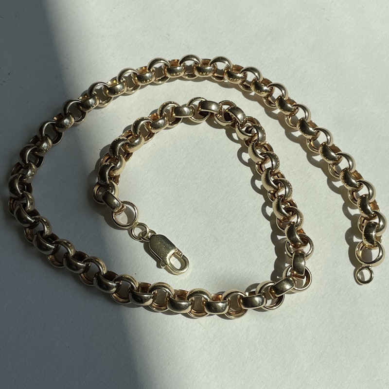 Sig Ward 14k Yellow Gold 8.5mm Rolo Link Chain Necklace