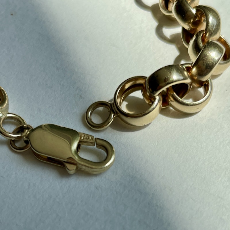 Sig Ward 14k Yellow Gold 8.5mm Rolo Link Chain Necklace