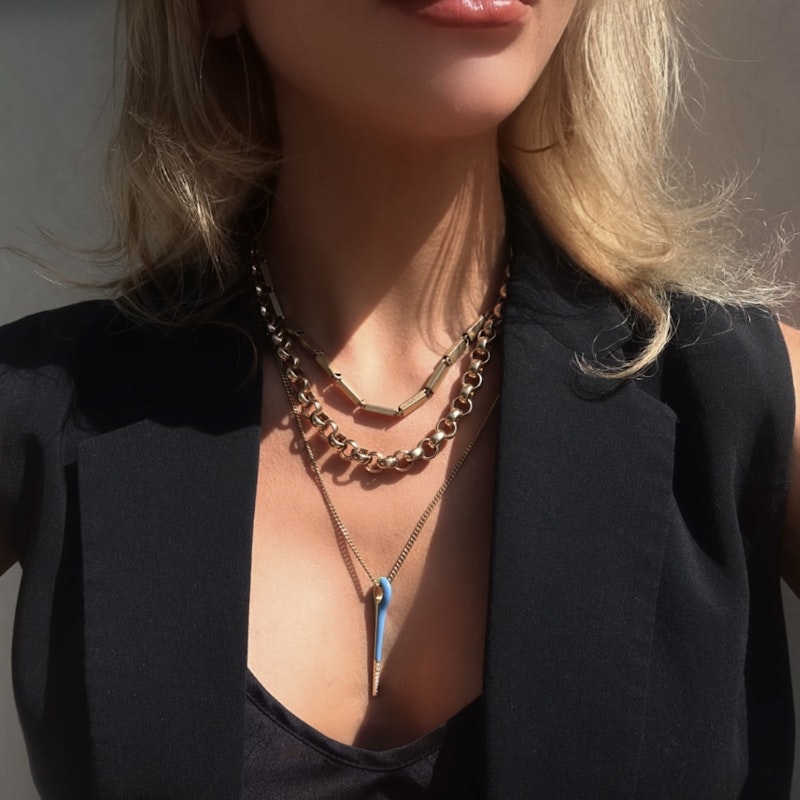 Sig Ward 14k Yellow Gold 8.5mm Rolo Link Chain Necklace