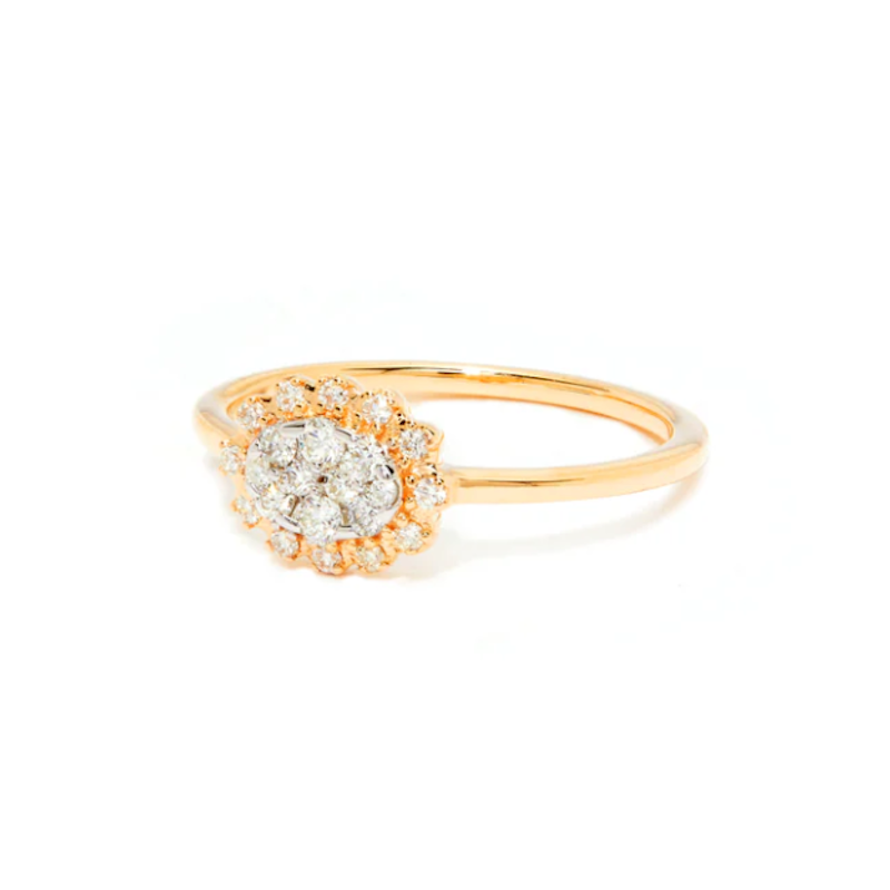 Scosha East Meets West Pavé Oval Ring, sz 5