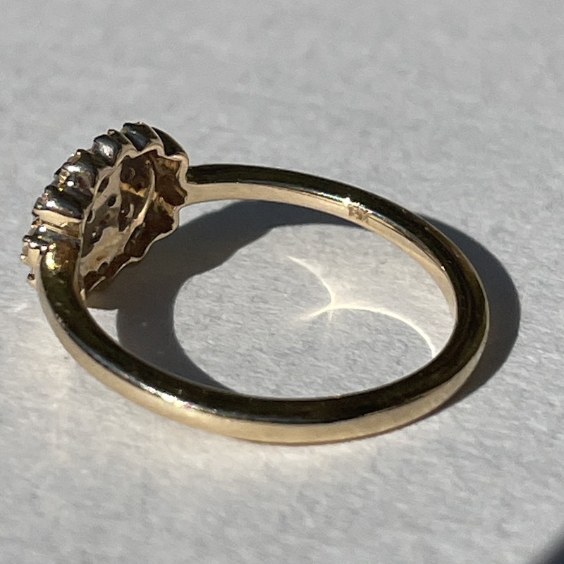 Scosha East Meets West Pavé Oval Ring, sz 5