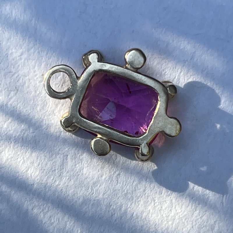 Scosha Vintage 14k Yellow Gold Rubellite Genie Charm