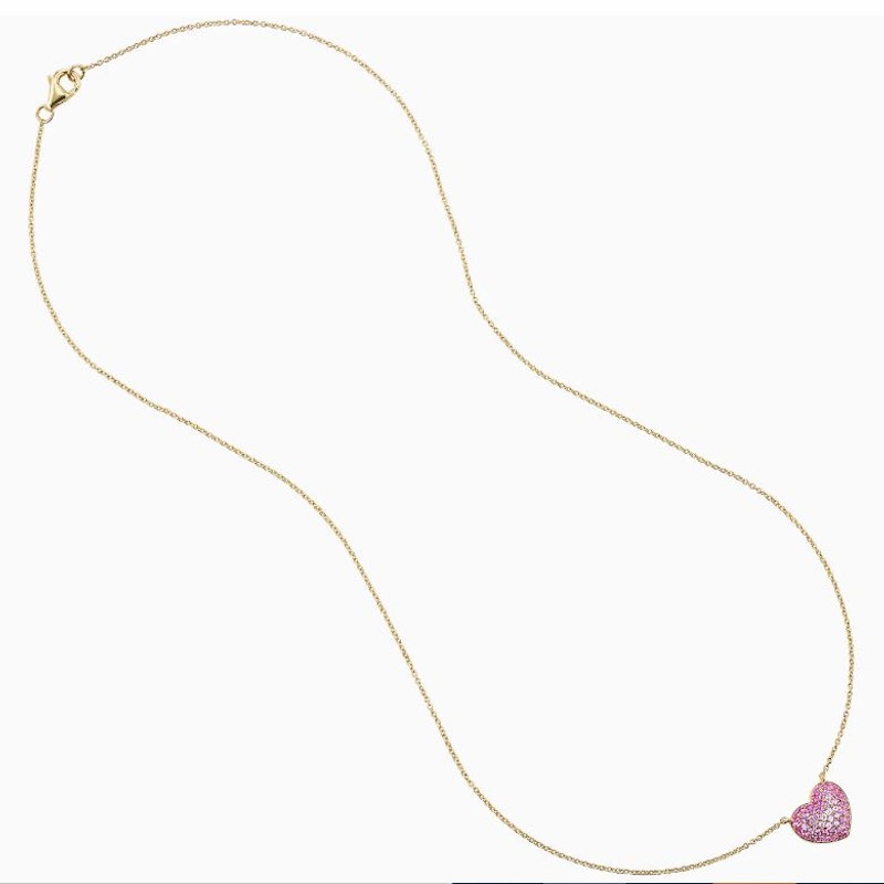 Emily P Wheeler Ombre Pink Sapphire Lucy Heart Necklace