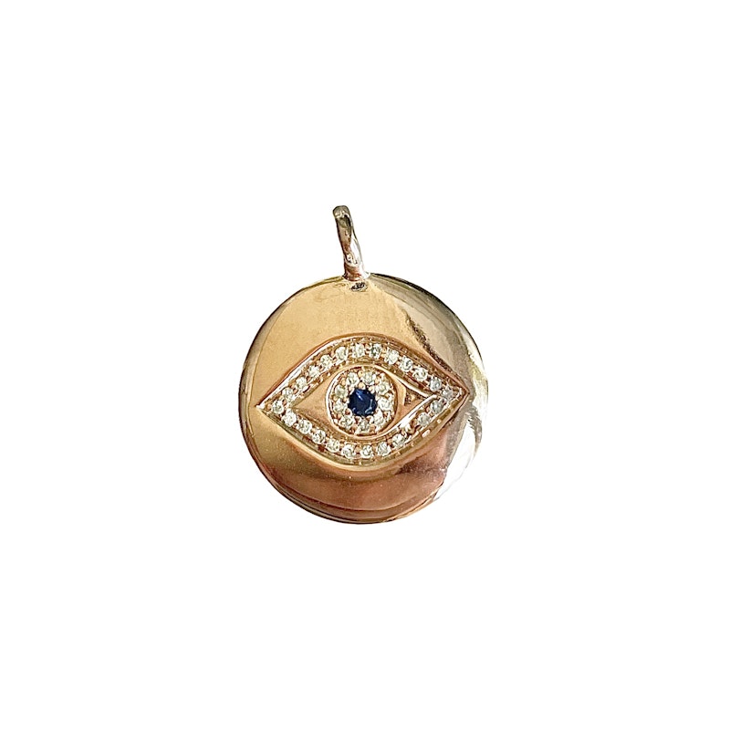 14k Rose Gold Mini Evil Protective Eye Charm