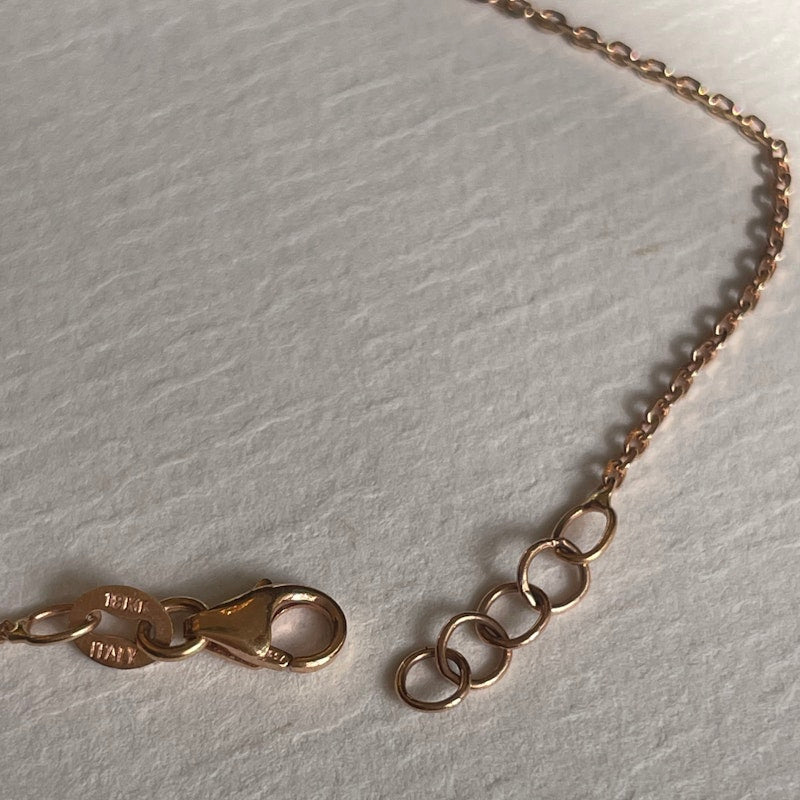 18k Rose Gold Hand Chain Bracelet with Four Pavé Diamond Rectangles