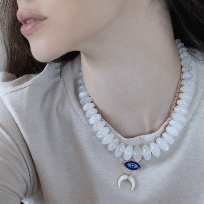 Jacquie Aiche Graduated Moonstone Beaded Necklace