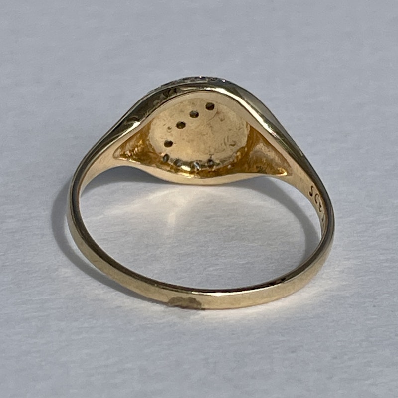 Scosha 14k Yellow Gold Gemstone Yin-Yang Signet Ring