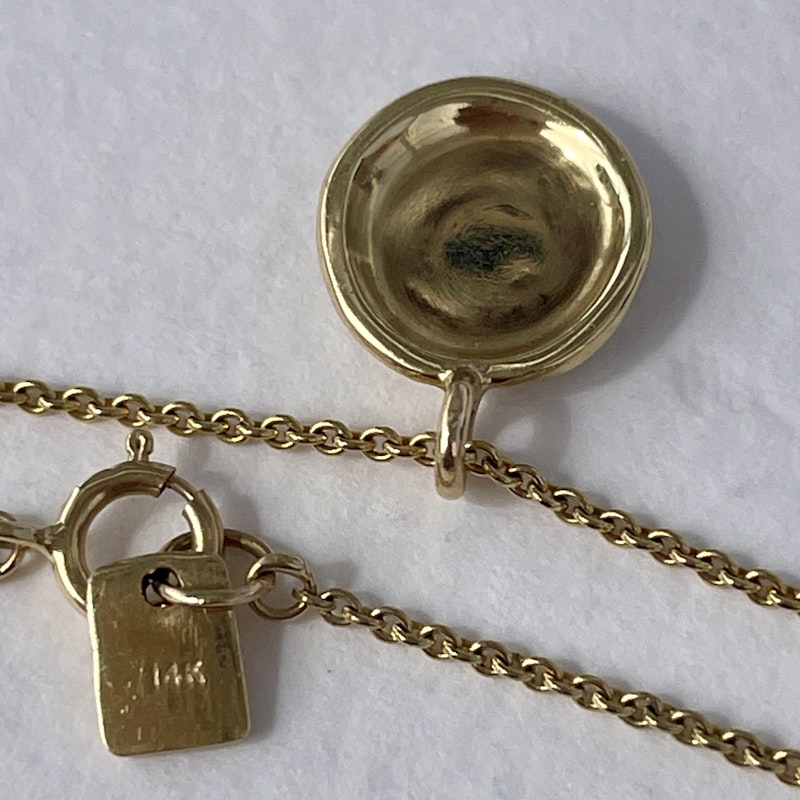 Scosha 14k Yellow Gold Gemstone Yin-Yang Pendant Necklace