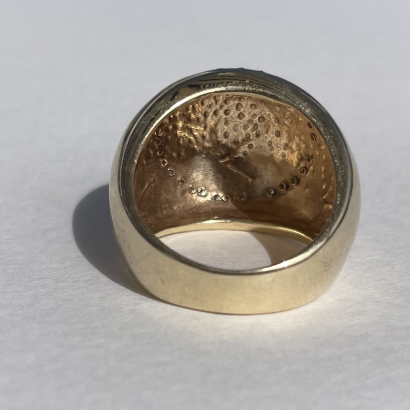 Scosha 10k Yellow Gold Diamond Bubble Ring, Size 7