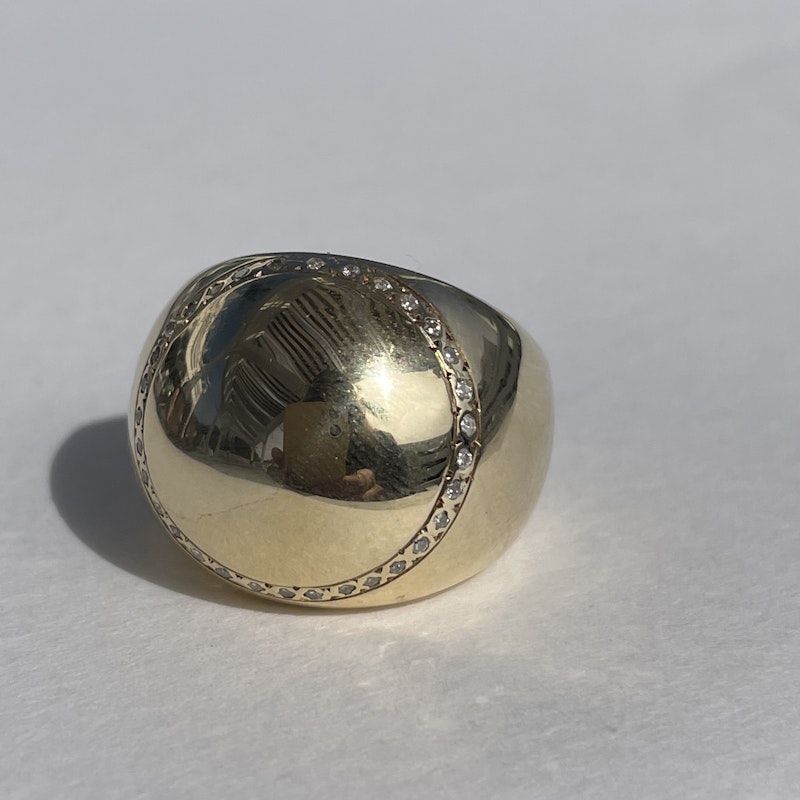Scosha 10k Yellow Gold Diamond Bubble Ring, Size 7