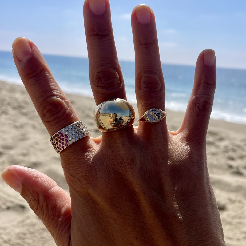 Scosha 10k Yellow Gold Diamond Bubble Ring, Size 7