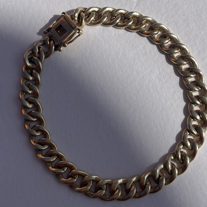 14k Yellow Gold Pavé Diamond Cuban Link Chain Bracelet