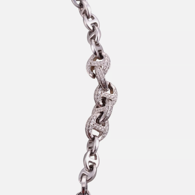 Hoorsenbuhs 18k White Gold Diamond Toggle Necklace