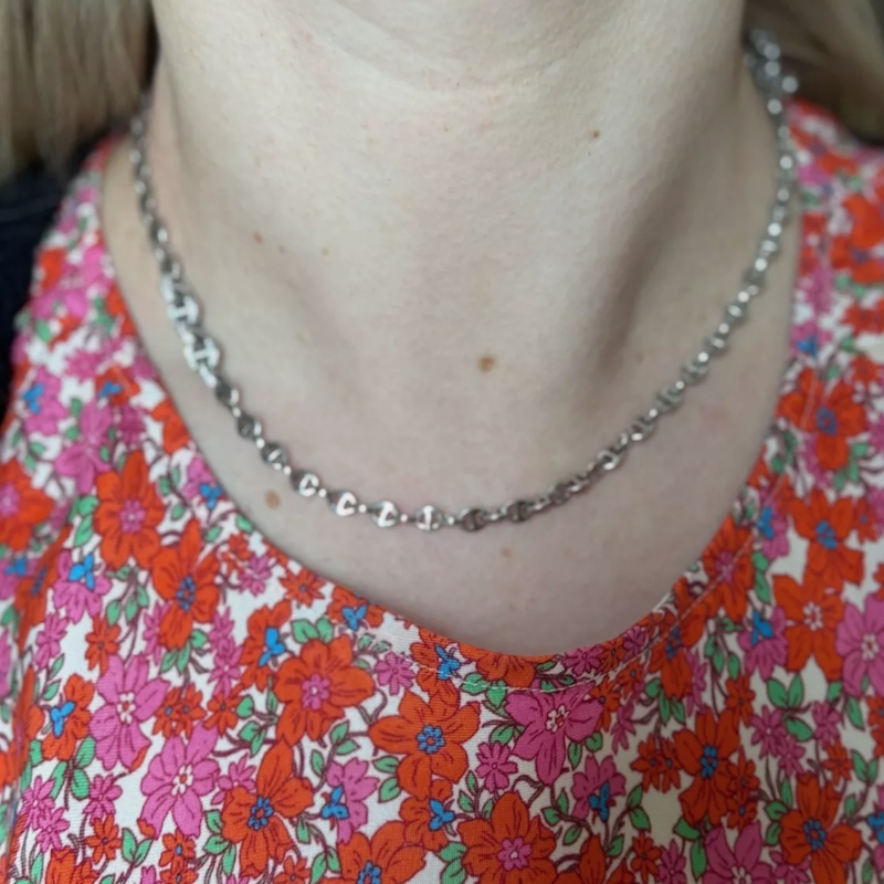 Hoorsenbuhs 18k White Gold Diamond Toggle Necklace