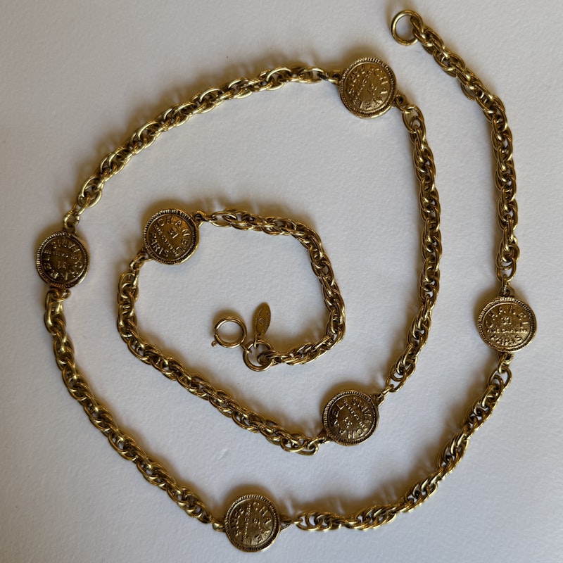 Chanel Vintage CC 31 Rue Cambon Paris Coin Necklace