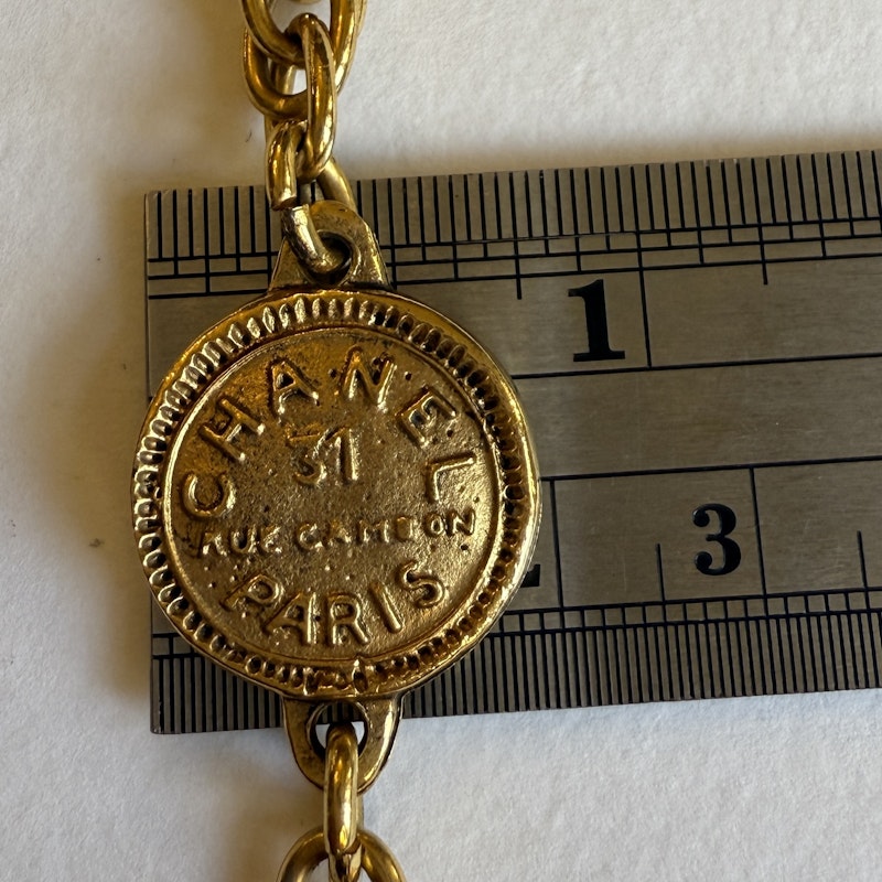 Chanel Vintage CC 31 Rue Cambon Paris Coin Necklace