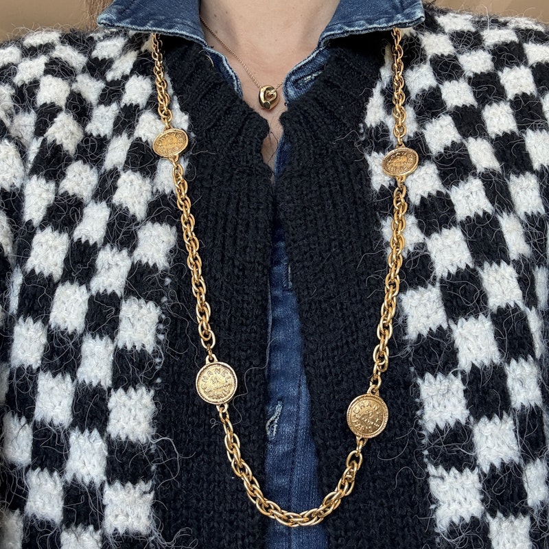 Chanel Vintage CC 31 Rue Cambon Paris Coin Necklace