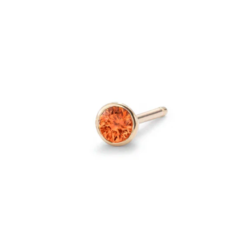 Robinson Pelham Strobe Stud Earring Orange Sapphire (single)