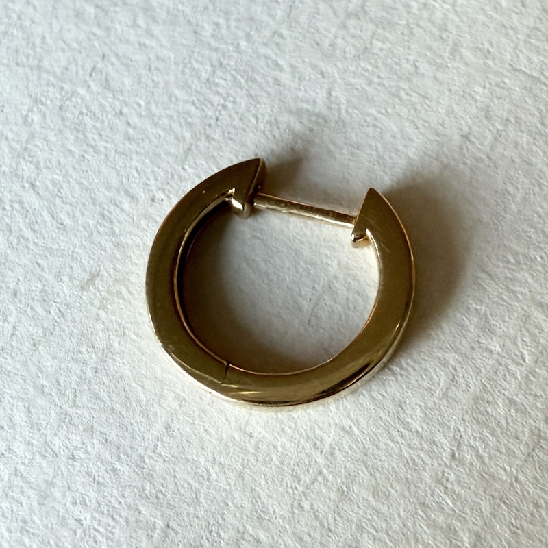 Robinson Pelham Single Large Orb Hoop Yellow Gold