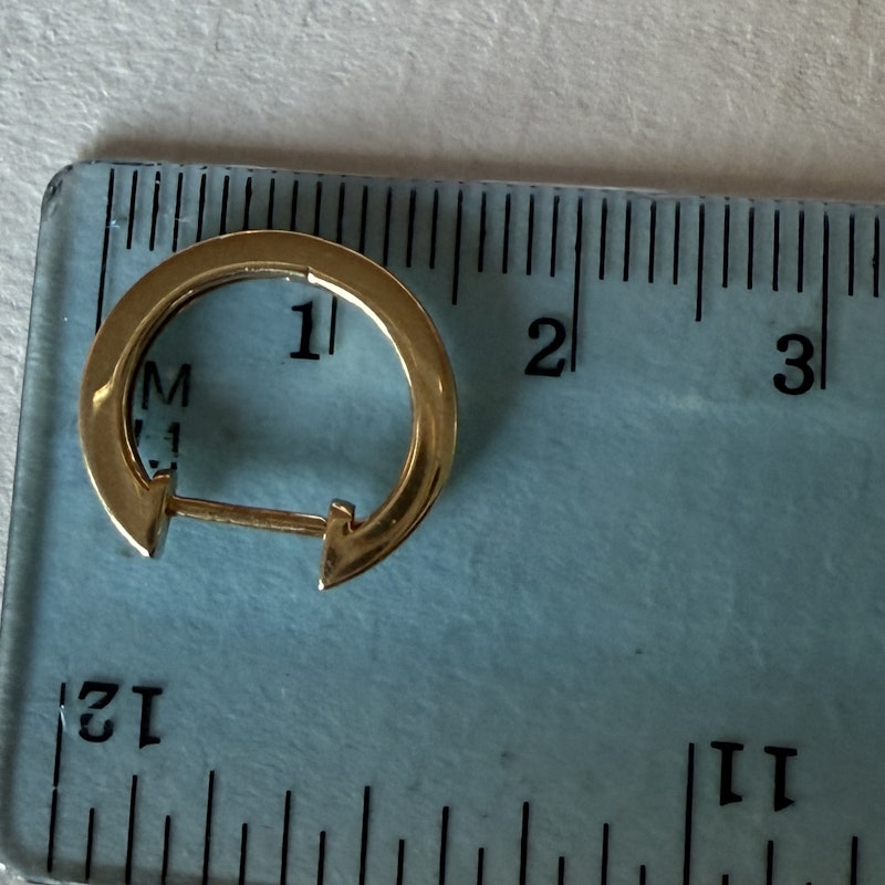 Robinson Pelham Single Large Orb Hoop Yellow Gold