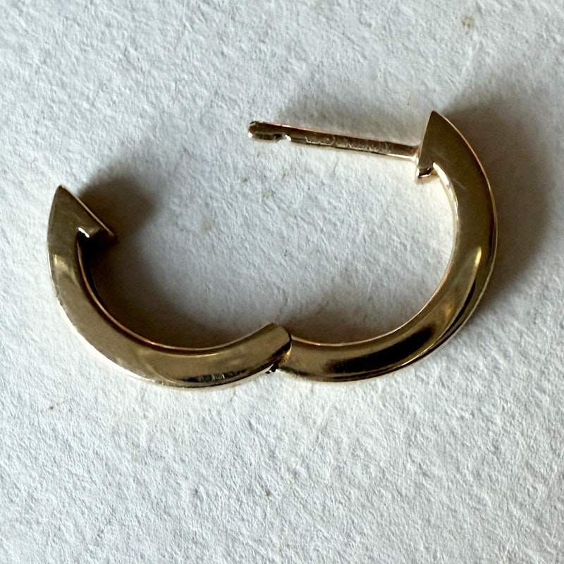 Robinson Pelham Single Large Orb Hoop Yellow Gold