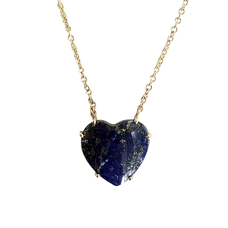 Shylee Rose Blue Lapis Heart Necklace