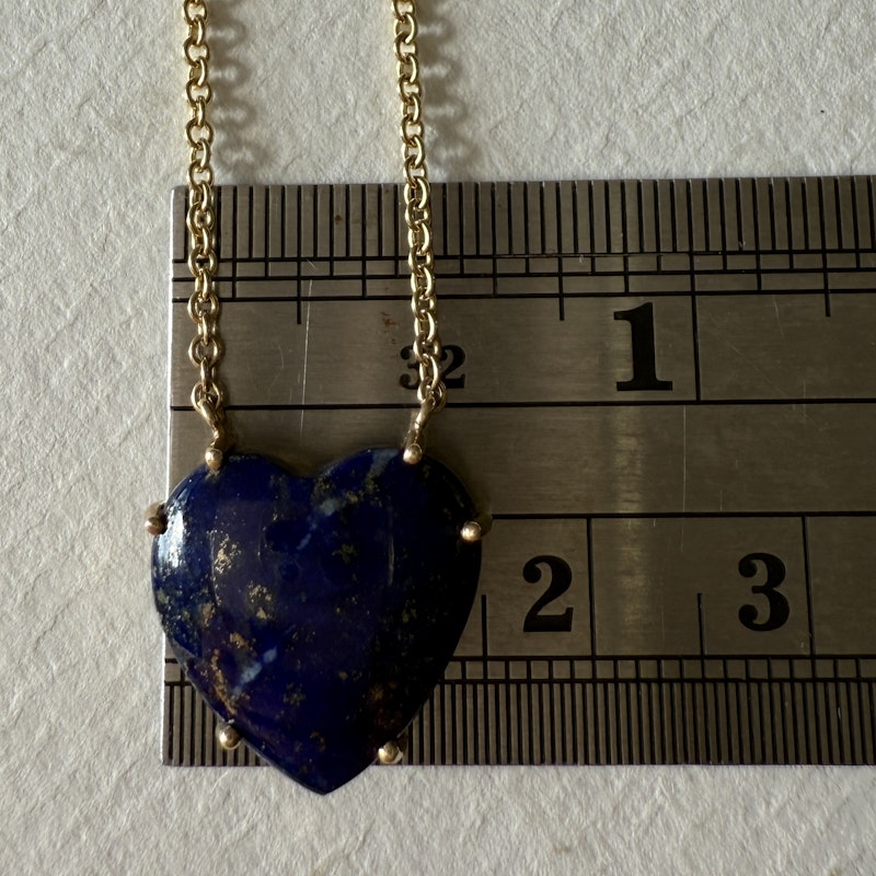 Shylee Rose Blue Lapis Heart Necklace