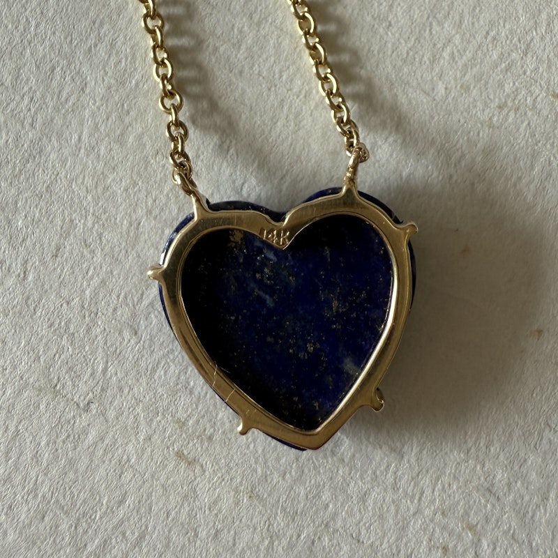 Shylee Rose Blue Lapis Heart Necklace