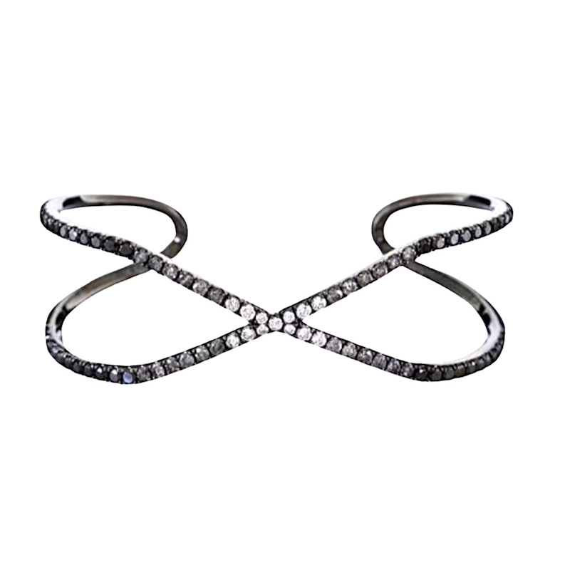 Eva Fehren Ombré Diamond Shorty 'X' Cuff Bracelet