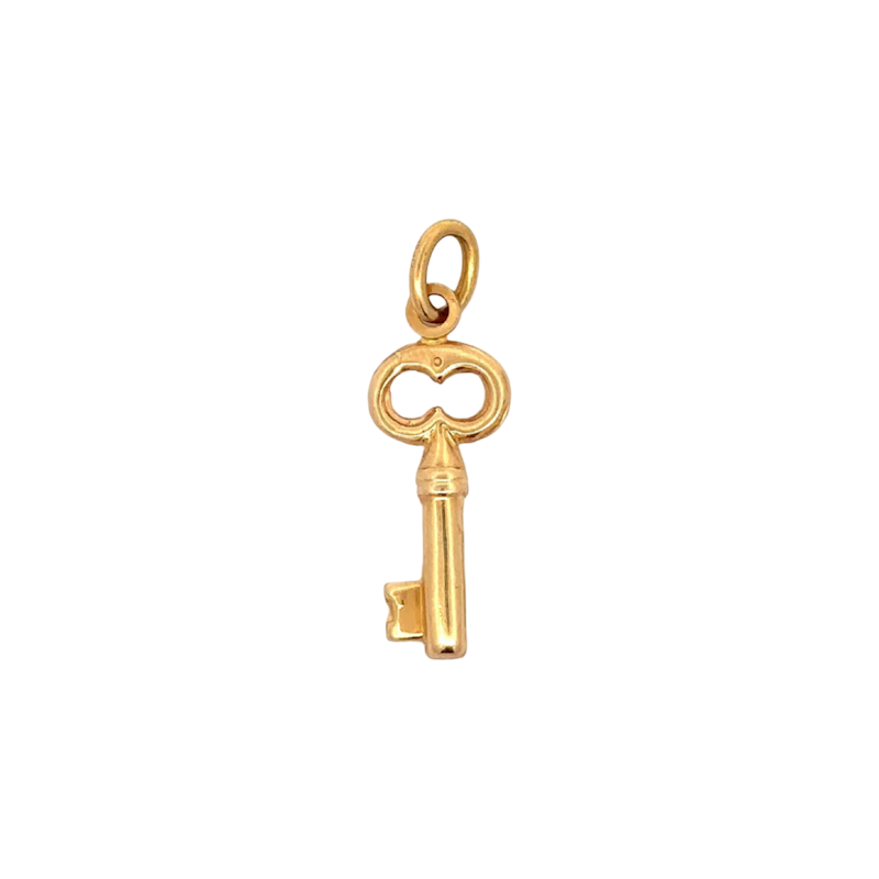 Vintage 14k Yellow Gold Key Pendant