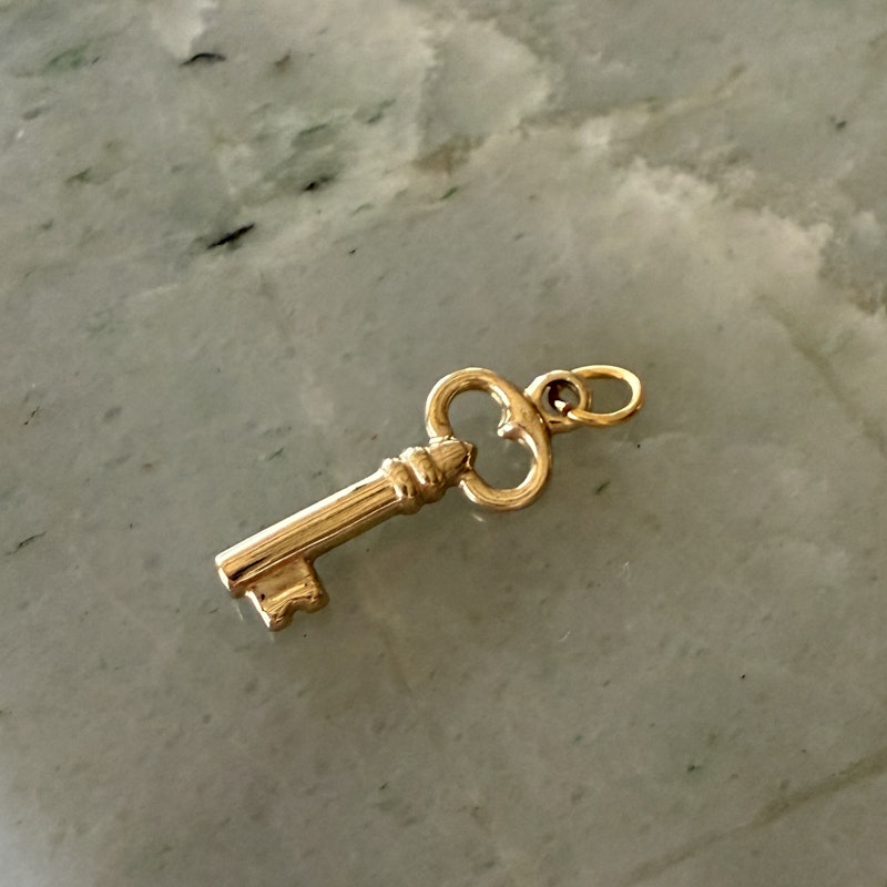 Vintage 14k Yellow Gold Key Pendant