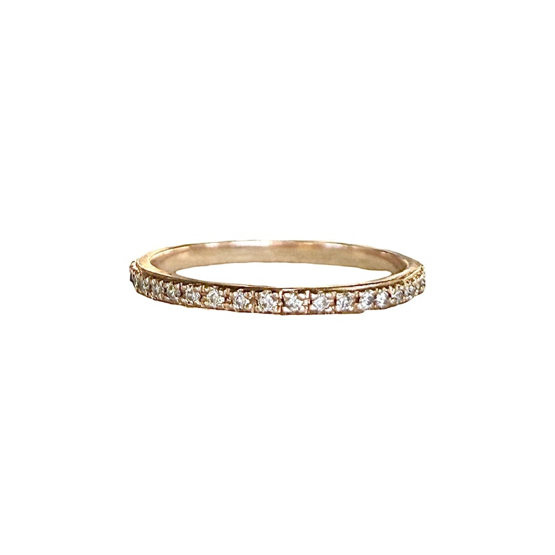 14k Rose Gold Diamond Eternity Band Ring