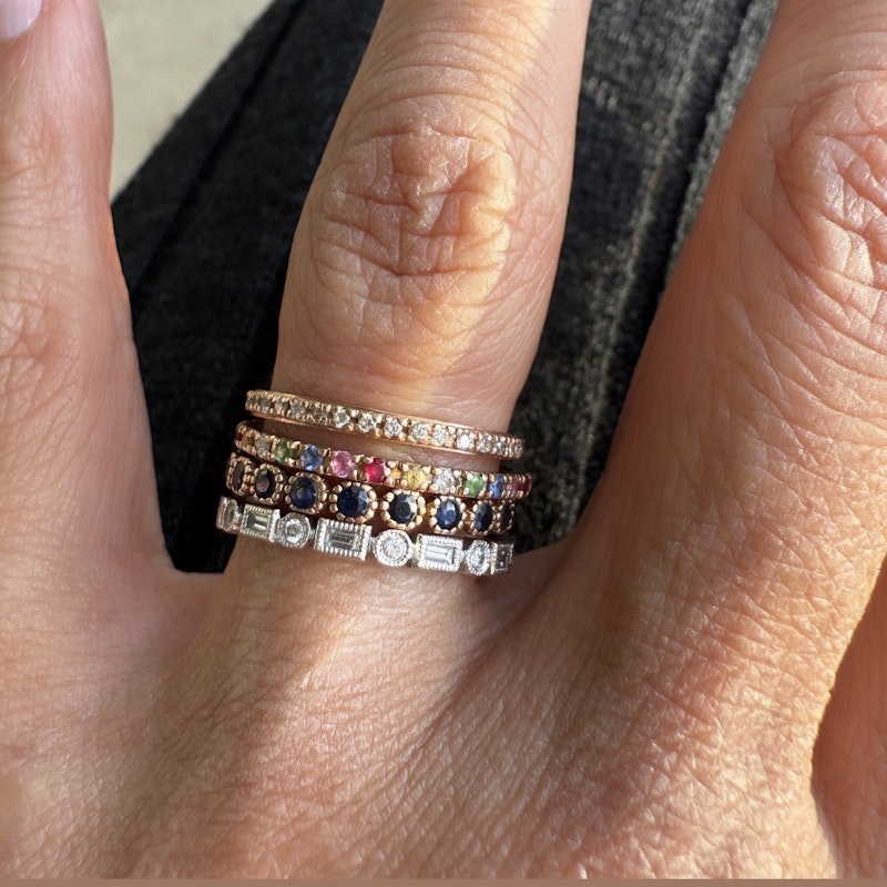 14k Rose Gold Diamond Eternity Band Ring