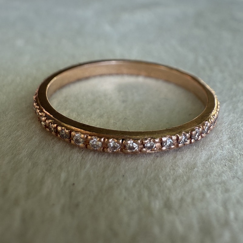 14k Rose Gold Diamond Eternity Band Ring