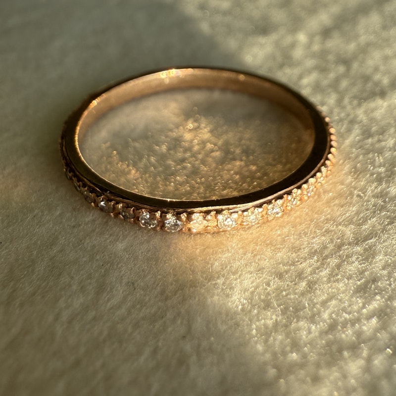 14k Rose Gold Diamond Eternity Band Ring