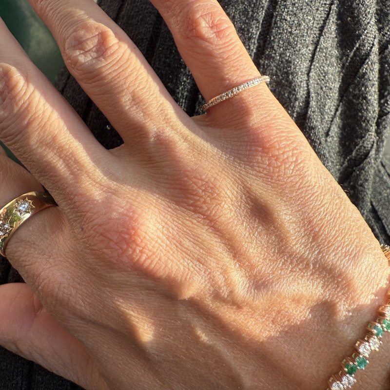 14k Rose Gold Diamond Eternity Band Ring