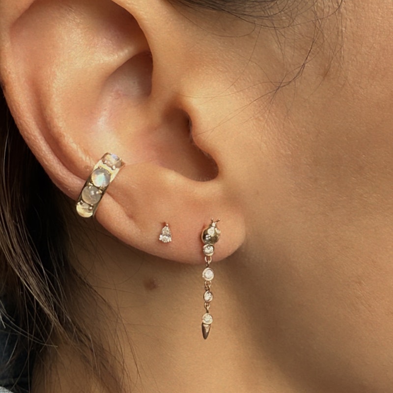 The Last Line Moonstone Ear Cuff