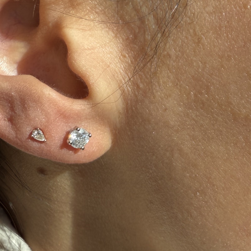Platinum Diamond Stud Earrings 1ctw