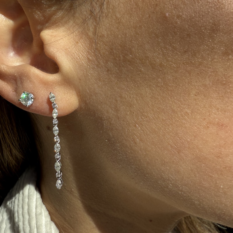 Platinum Diamond Stud Earrings 1ctw