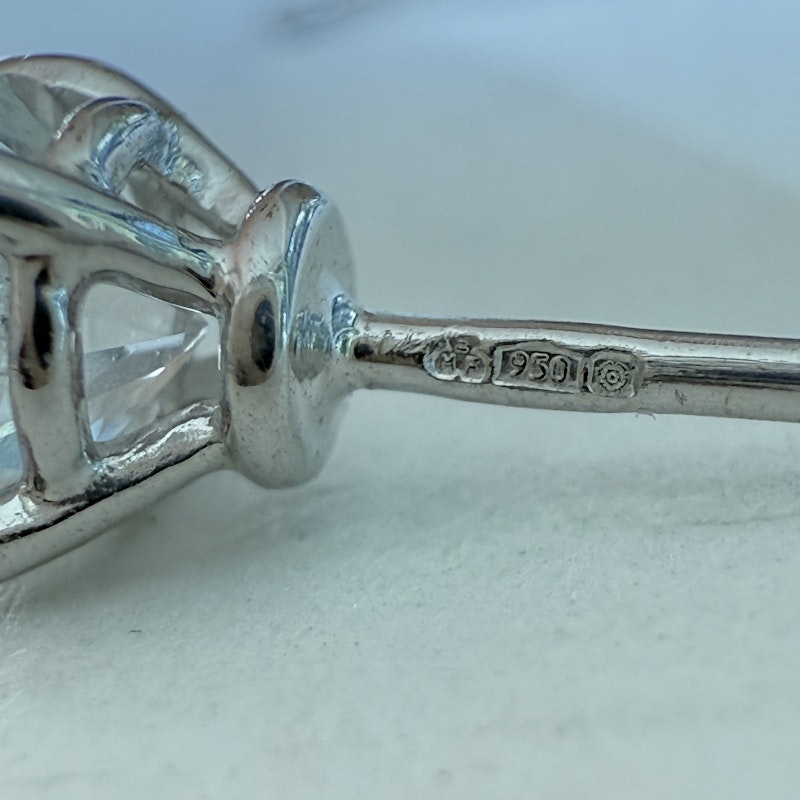 Platinum Diamond Stud Earrings 1ctw