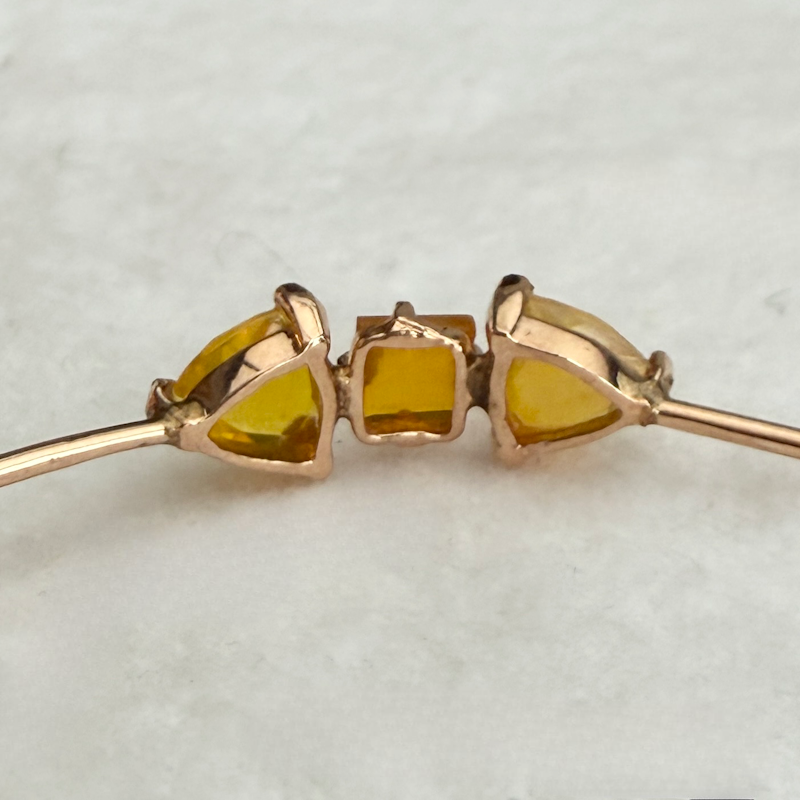 Jacquie Aiche Fire Opal Hoop Earrings