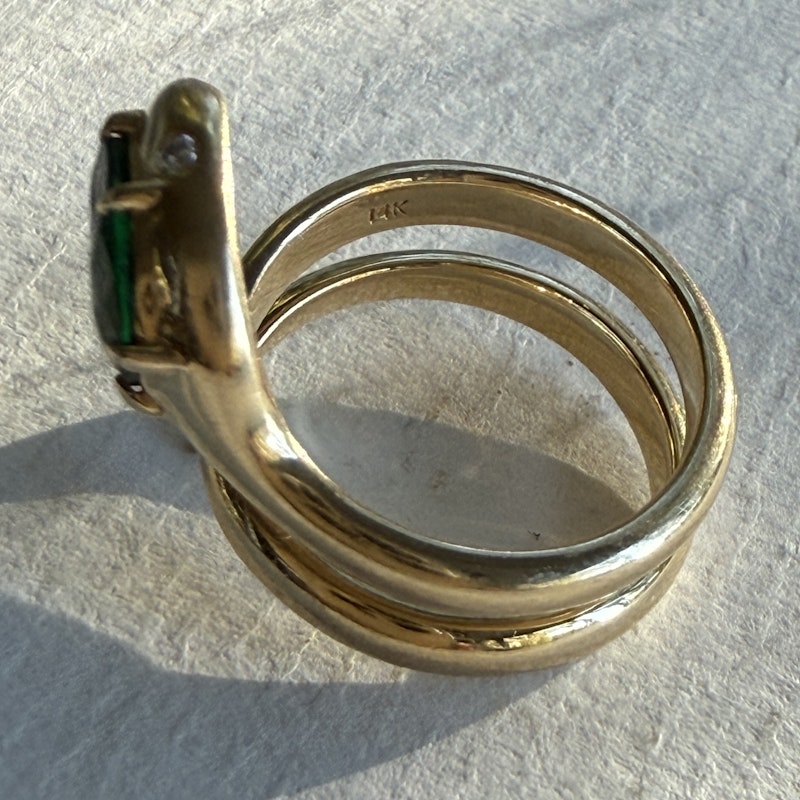 Dara Kaye Serpent Emerald Ring