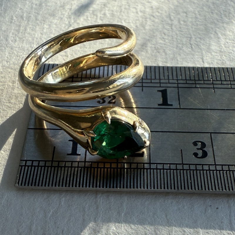 Dara Kaye Serpent Emerald Ring