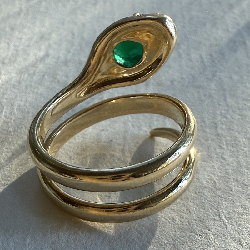 Dara Kaye Serpent Emerald Ring