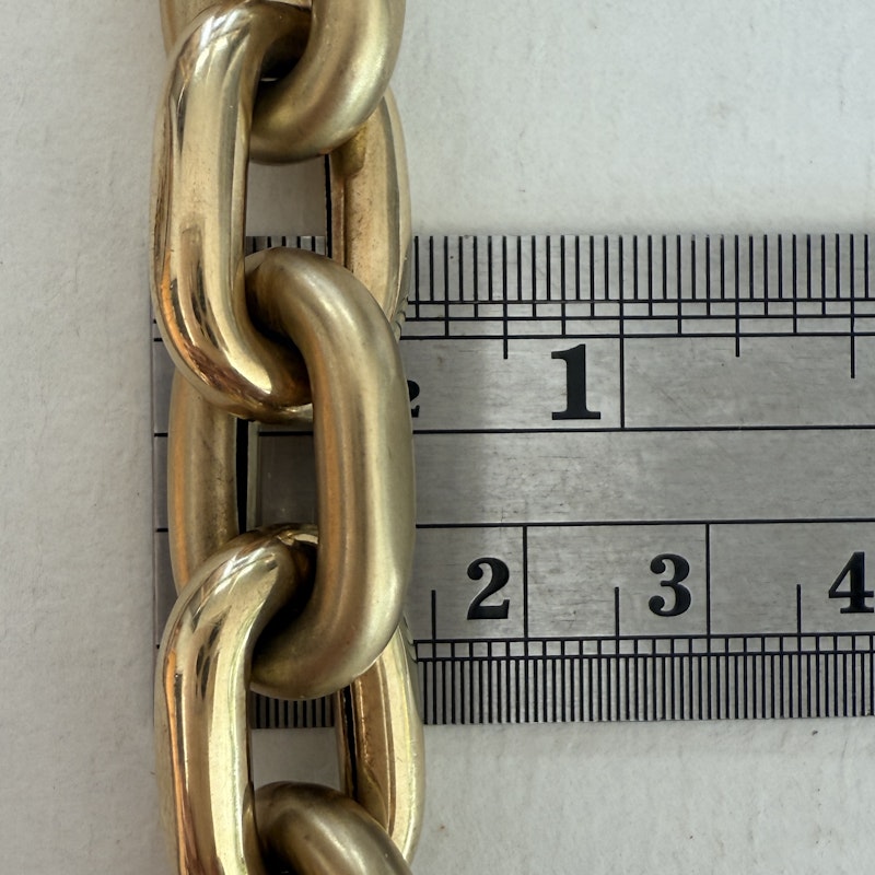 14k Yellow Gold Jumbo Oval Link Chain Bracelet