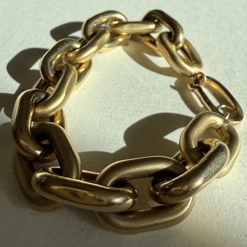 14k Yellow Gold Jumbo Oval Link Chain Bracelet