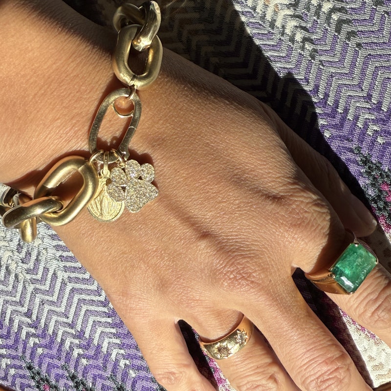 14k Yellow Gold Jumbo Oval Link Chain Bracelet