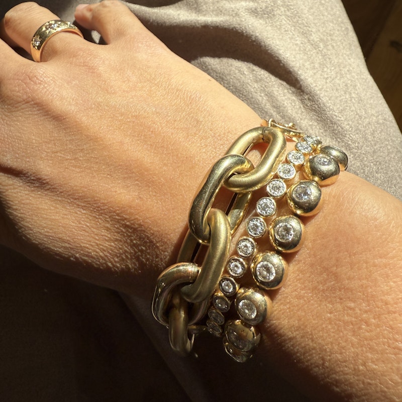 14k Yellow Gold Jumbo Oval Link Chain Bracelet