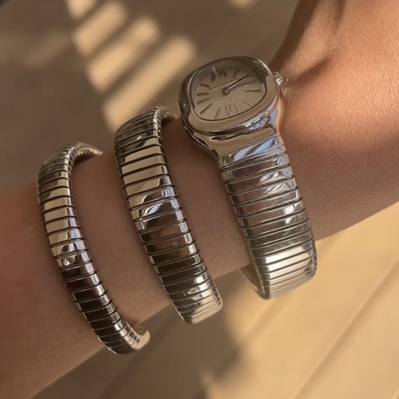 Bvlgari Serpenti Tubogas Double Spiral Steel Watch 101911