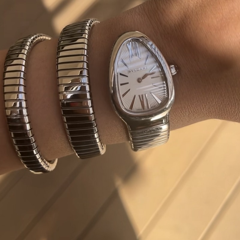 Bvlgari Serpenti Tubogas Double Spiral Steel Watch 101911